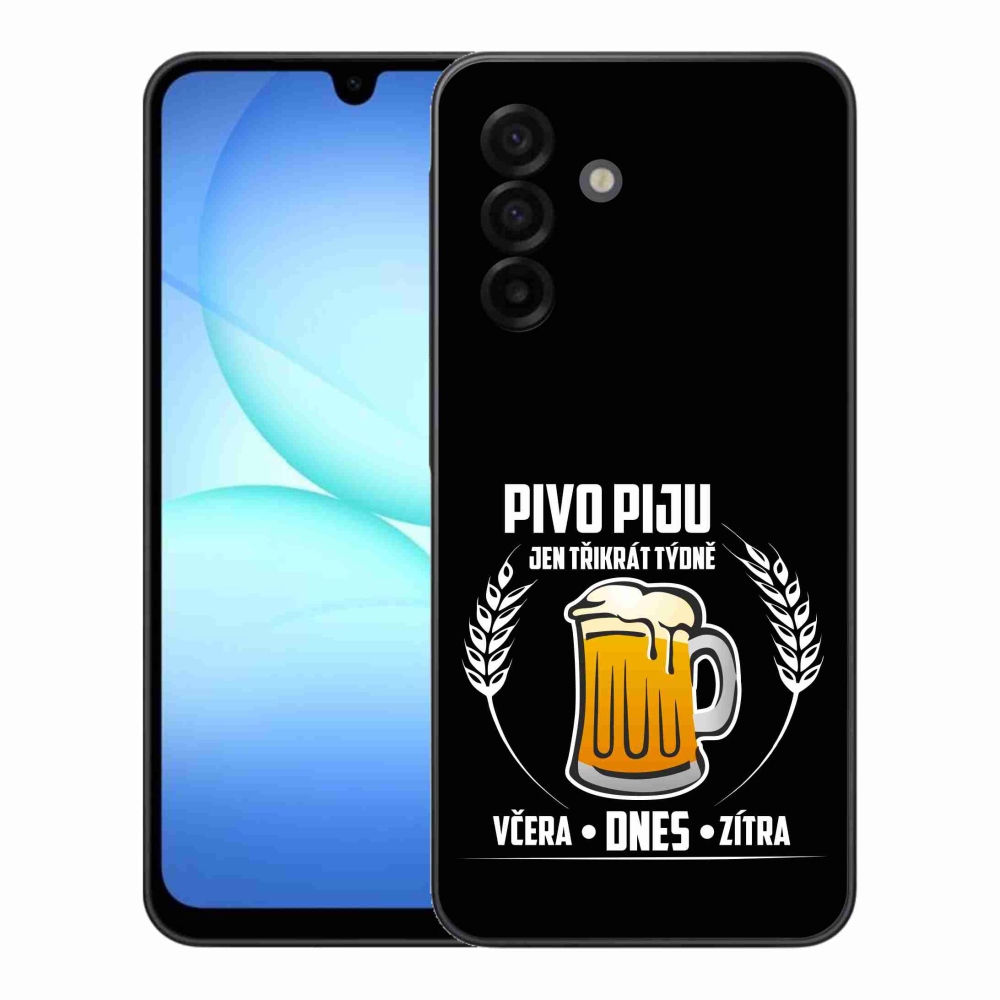 Gelový kryt mmCase na Samsung Galaxy A17 5G - pivní motiv černé pozadí