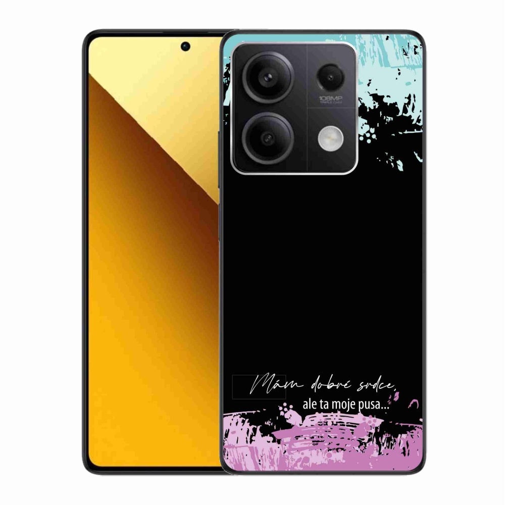 Gelový kryt mmCase na Xiaomi Redmi Note 13 5G - vtipný text 3 černé pozadí