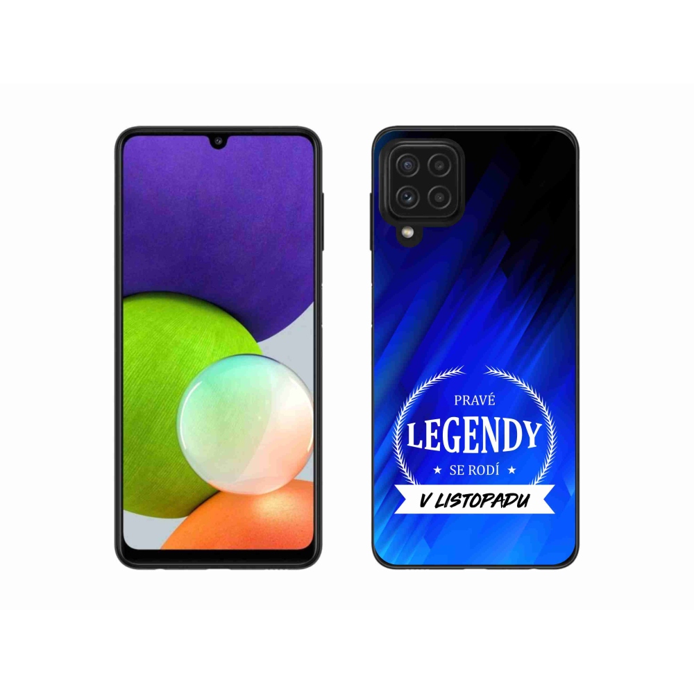 Gelový kryt mmCase na Samsung Galaxy A22 4G - legendy v listopadu modré pozadí