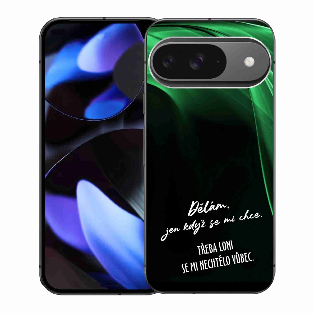 Gelový kryt mmCase na Google Pixel 9/9 Pro - vtipný text 12 černé pozadí