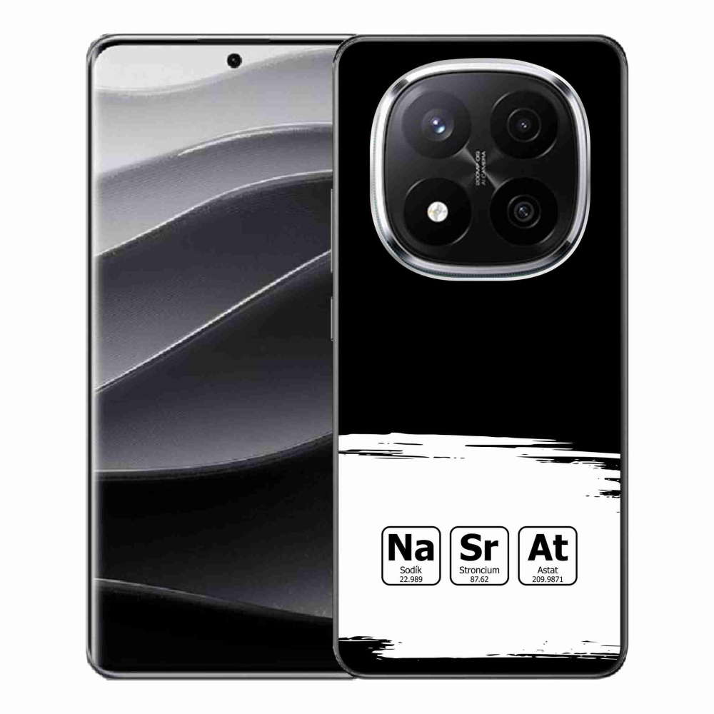 Gelový kryt mmCase na Xiaomi Redmi Note 14 Pro+ 5G - chemické prvky bíločerné pozadí