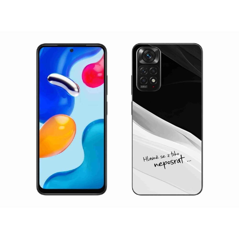 Gelový kryt mmCase na Xiaomi Redmi Note 11S 4G - vtipný text 13 bíločerné pozadí