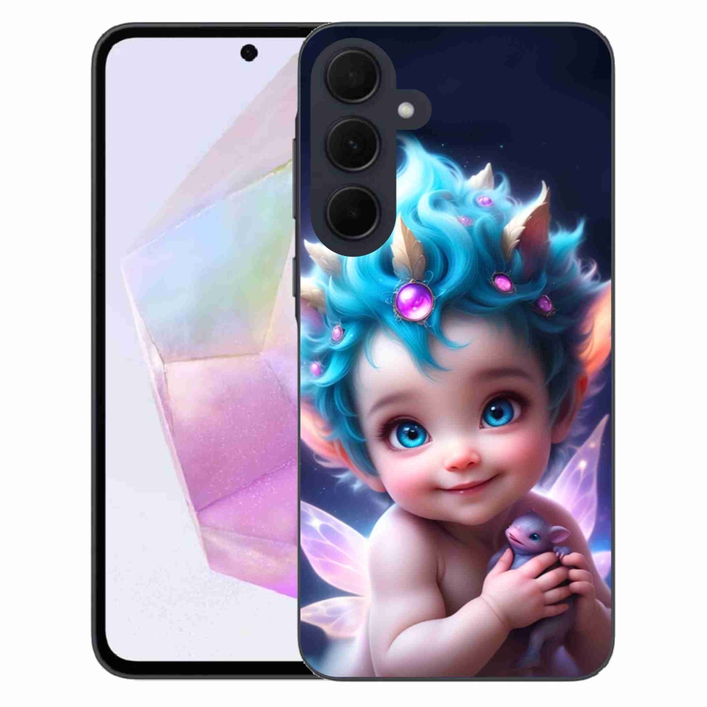 Gelový kryt mmCase na Samsung Galaxy A35 5G - dítě s motýlími křídly
