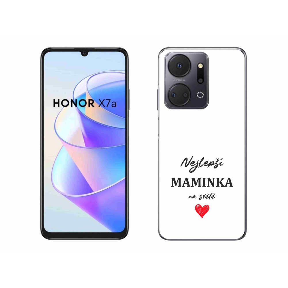 Gelový kryt mmCase na Honor X7a - nejlepší maminka 1 bílé pozadí