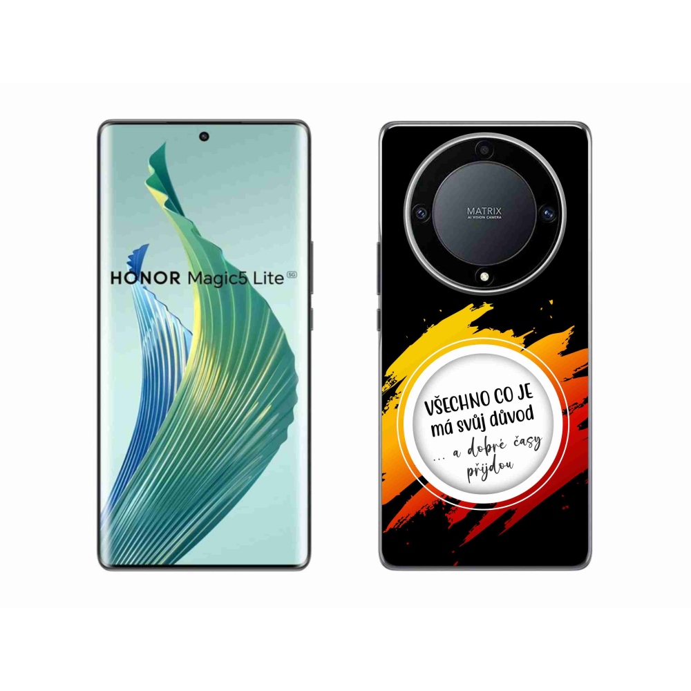 Gelový kryt mmCase na Honor Magic 5 Lite 5G - citát 3 černé pozadí