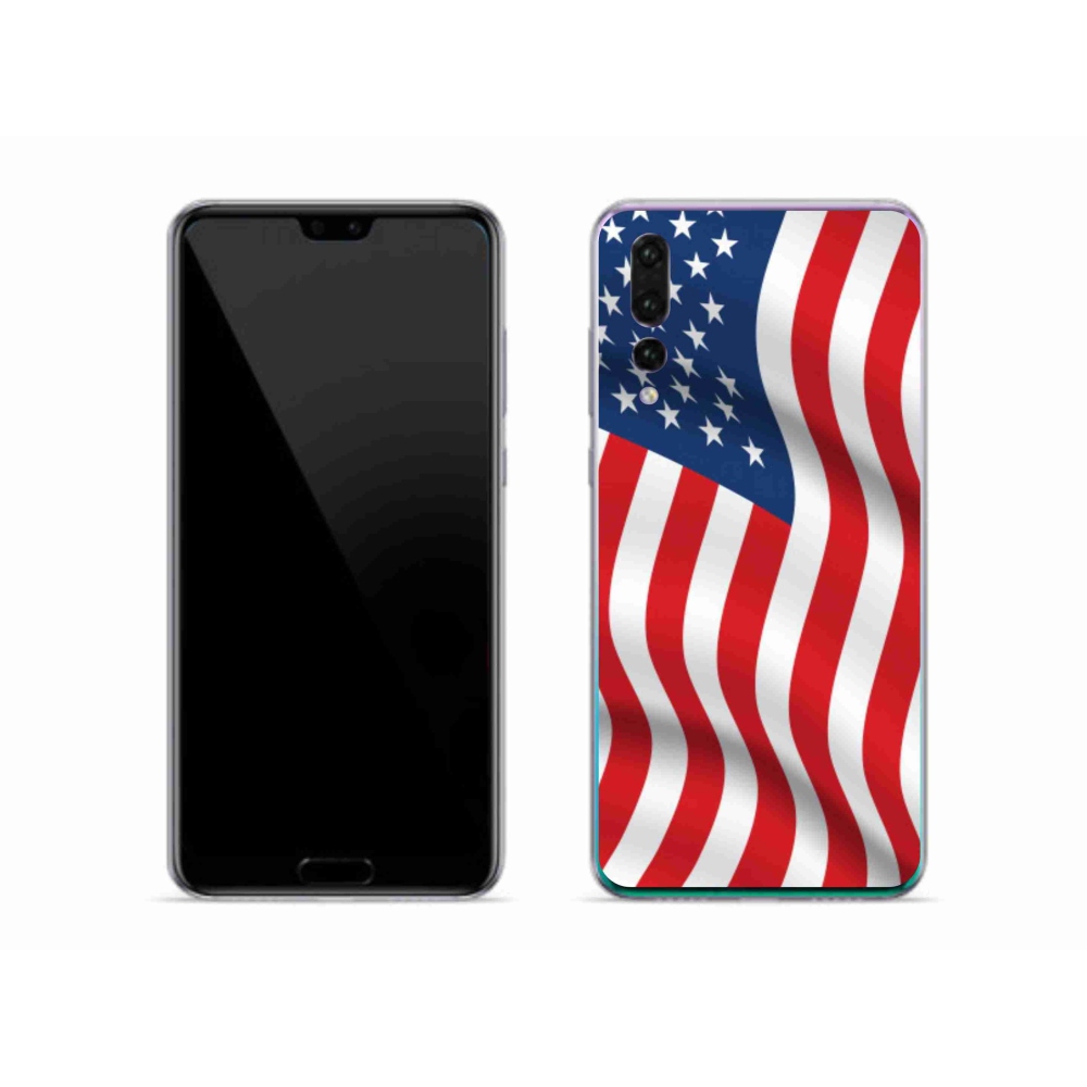 Gelový kryt mmCase na mobil Huawei P20 Pro - USA vlajka