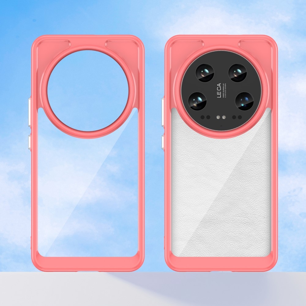 Gelový obal s pevnými zády na Xiaomi 14 Ultra - červený