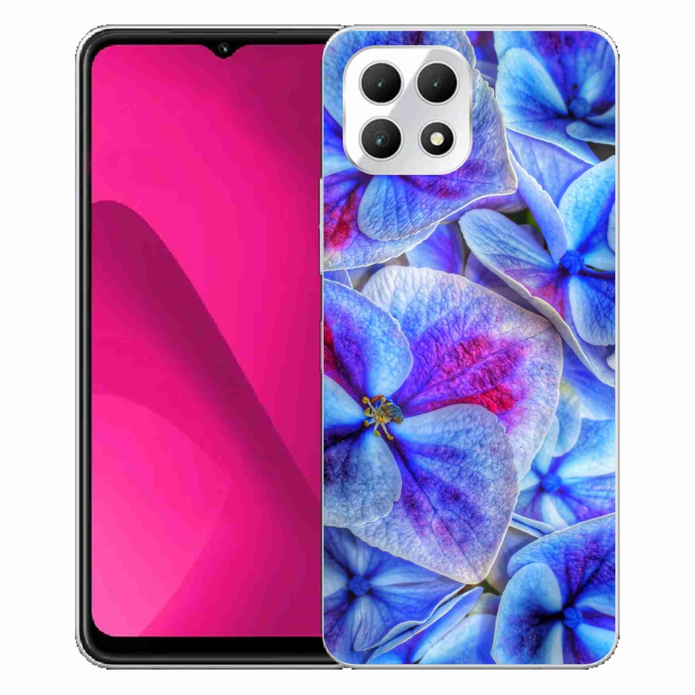 Gelový kryt mmCase na T-Mobile T Phone 2 - modré květy 1