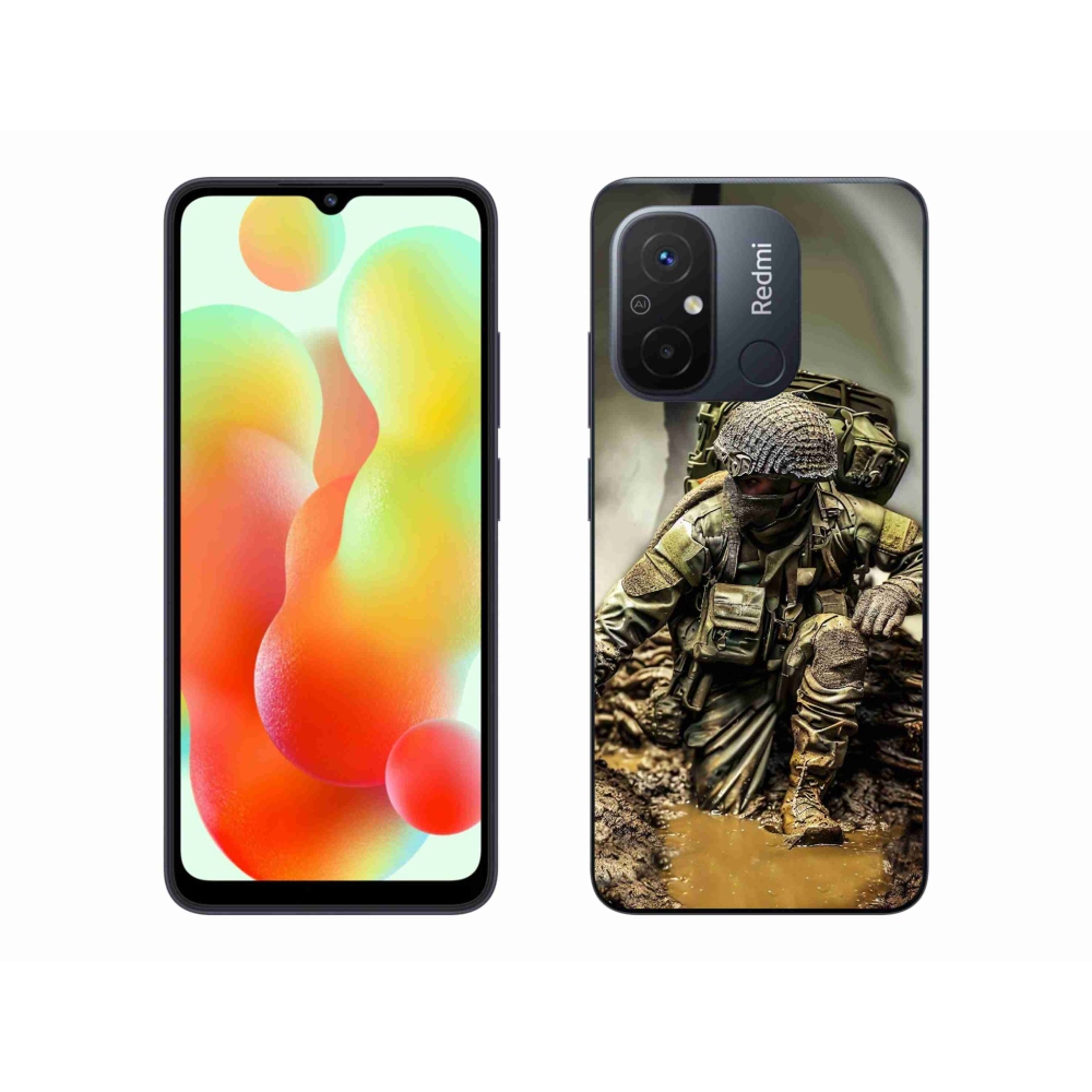 Gelový kryt mmCase na Xiaomi Redmi 12C - voják