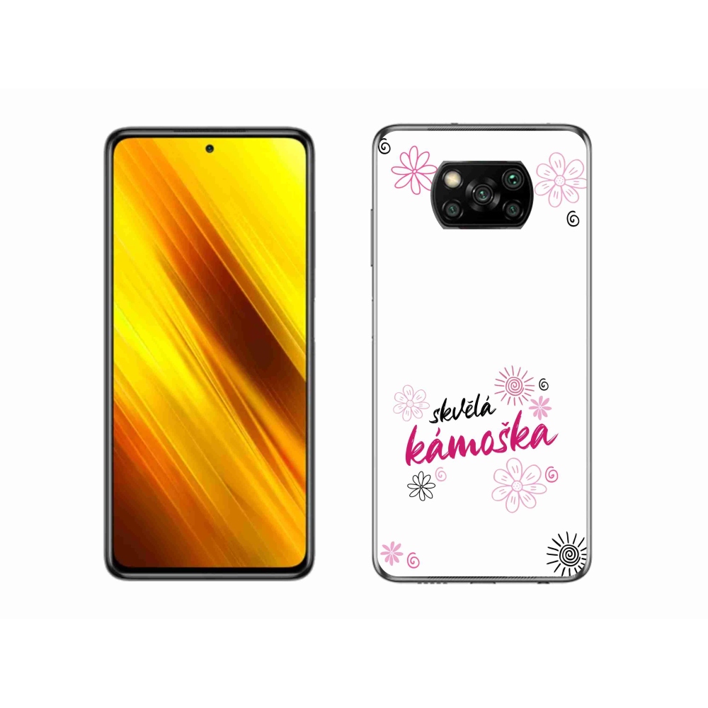 Gelový kryt mmCase na Xiaomi Poco X3 Pro - skvělá kámoška bílé pozadí