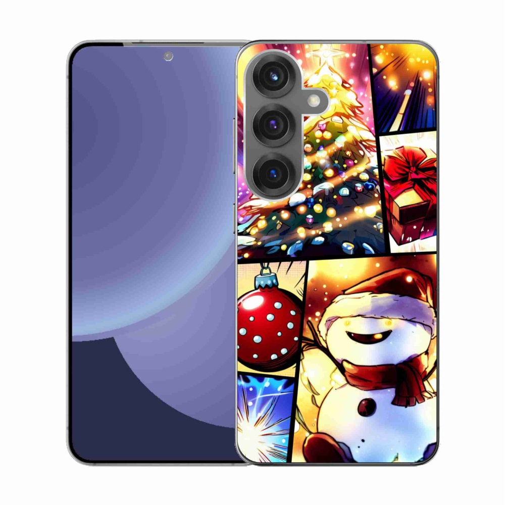 Gelový kryt mmCase na Samsung Galaxy S25 - vánoční motivy 1