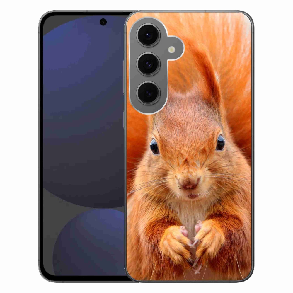 Gelový kryt mmCase na Samsung Galaxy S24 FE - veverka