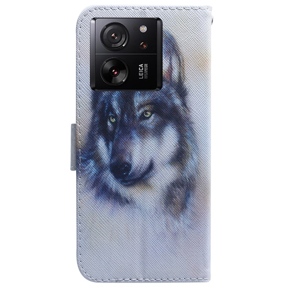 Printy knížkové pouzdro na Xiaomi 13T/13T Pro - vlk