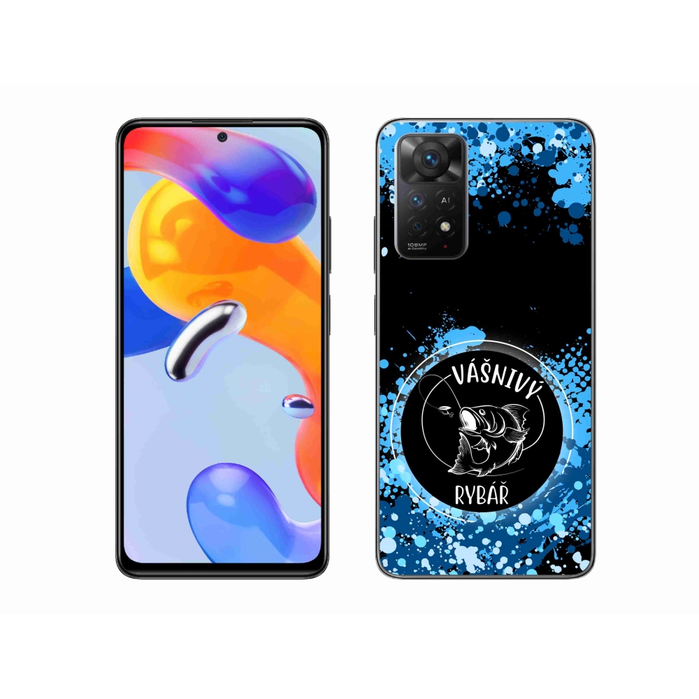 Gelový kryt mmCase na Xiaomi Redmi Note 11 Pro 4G/5G - vášnivý rybář černé pozadí