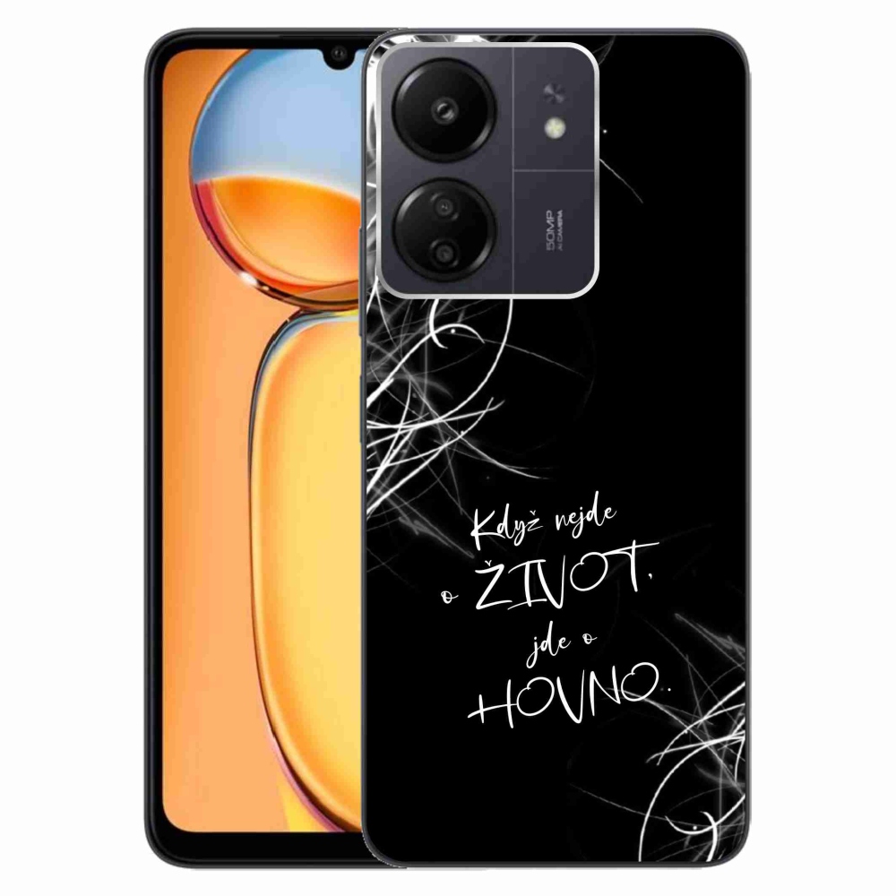 Gelový kryt mmCase na Xiaomi Poco C65/Redmi 13C - vtipný text 16 černé pozadí