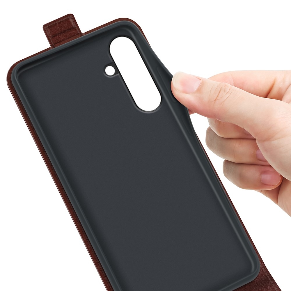 Vertical knížkové pouzdro na Samsung Galaxy A26 5G - hnědé