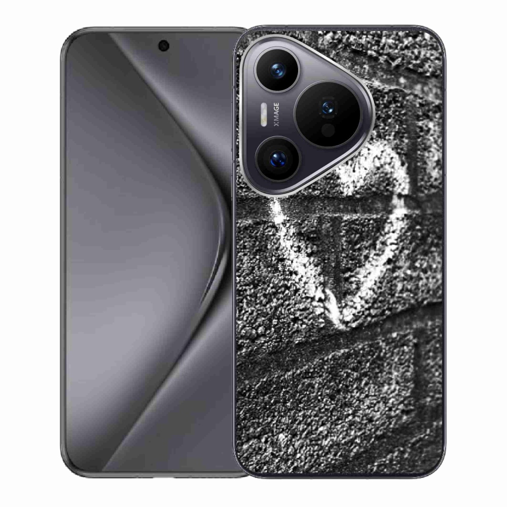 Gelový kryt mmCase na Huawei Pura 70 - srdce na zdi