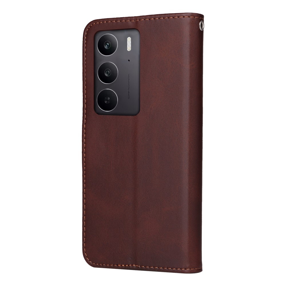 Clots knížkové pouzdro na Realme 14x 5G/Realme C75 - hnědé
