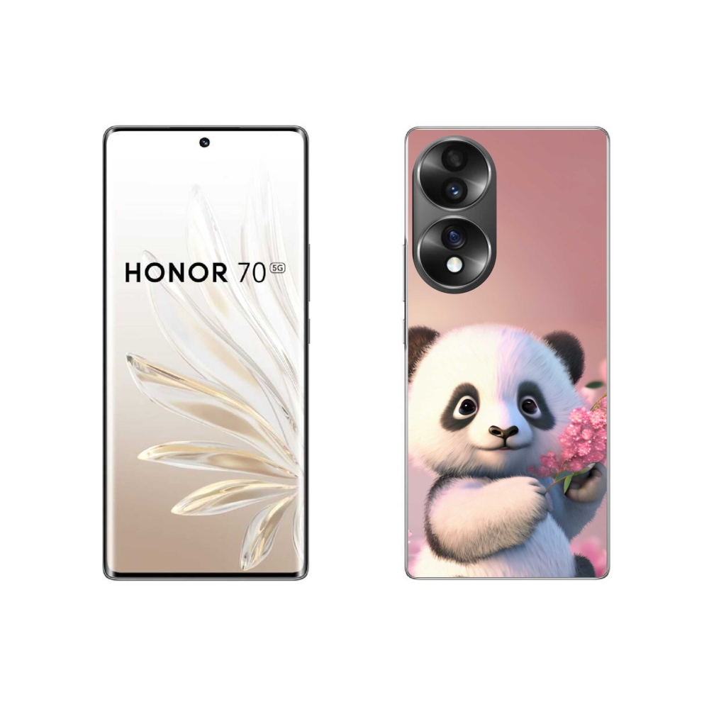 Gelový kryt mmCase na Honor 70 - roztomilá panda