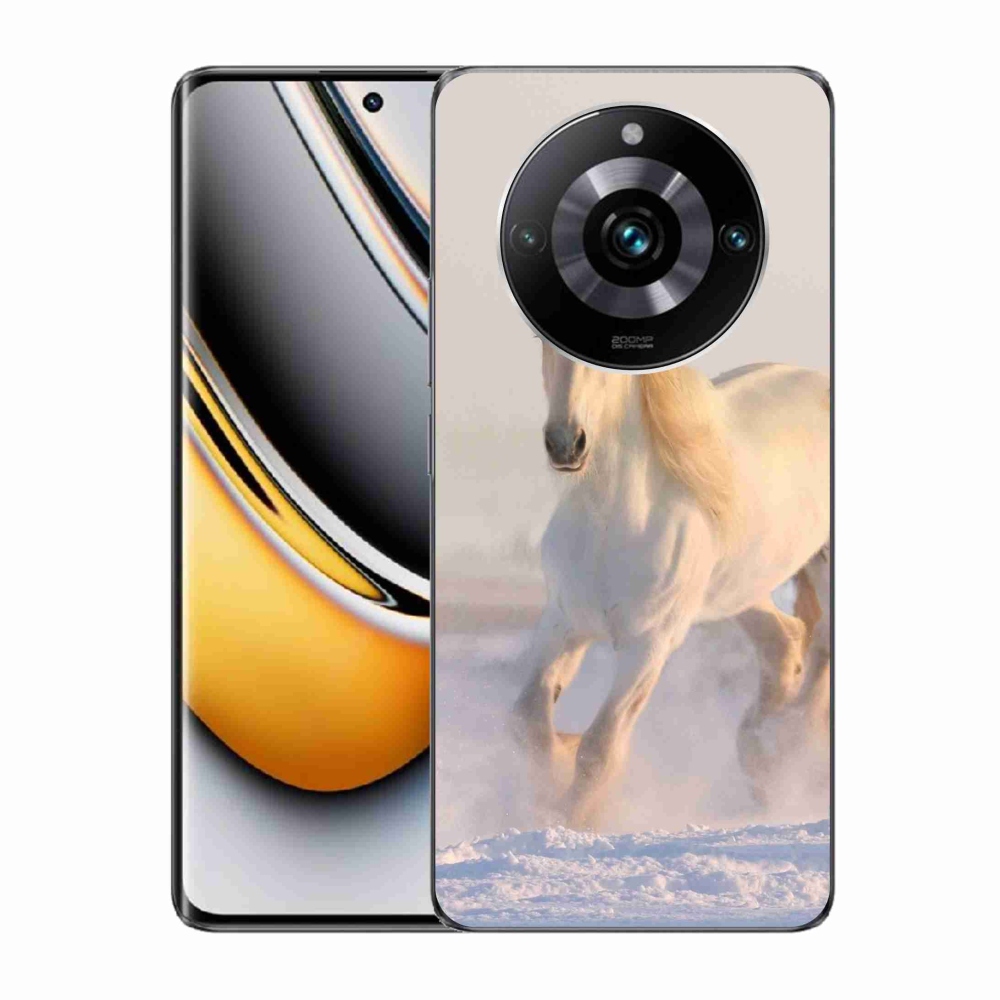 Gelový obal mmCase na Realme 11 Pro/11 Pro+ - kůň ve sněhu