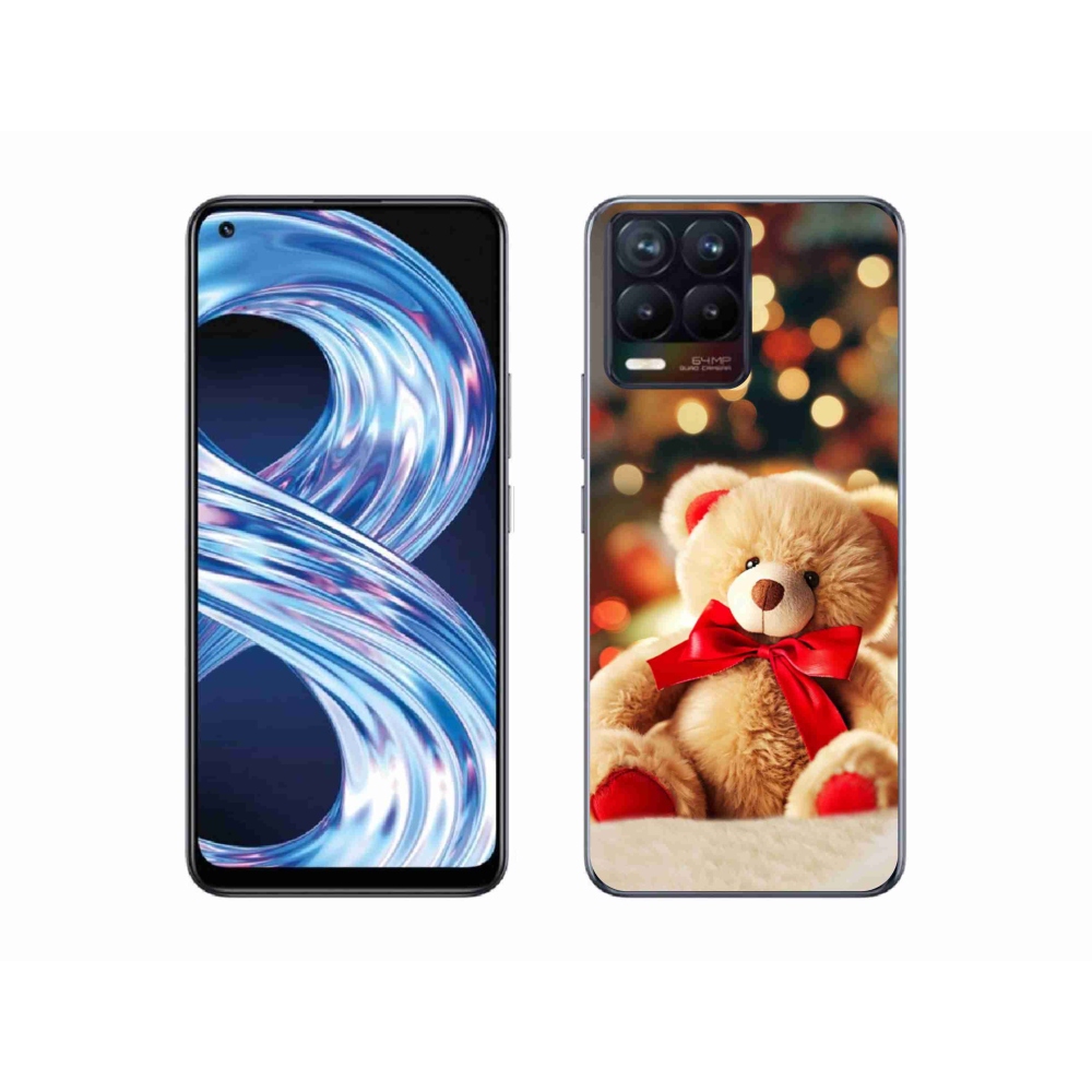 Gelový kryt mmCase na Realme 8 Pro - plyšový medvídek