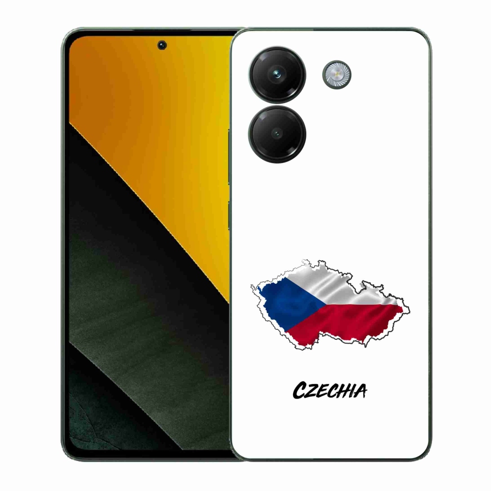 Gelový kryt mmCase na Xiaomi Poco M7 Pro 5G - Czechia bílé pozadí