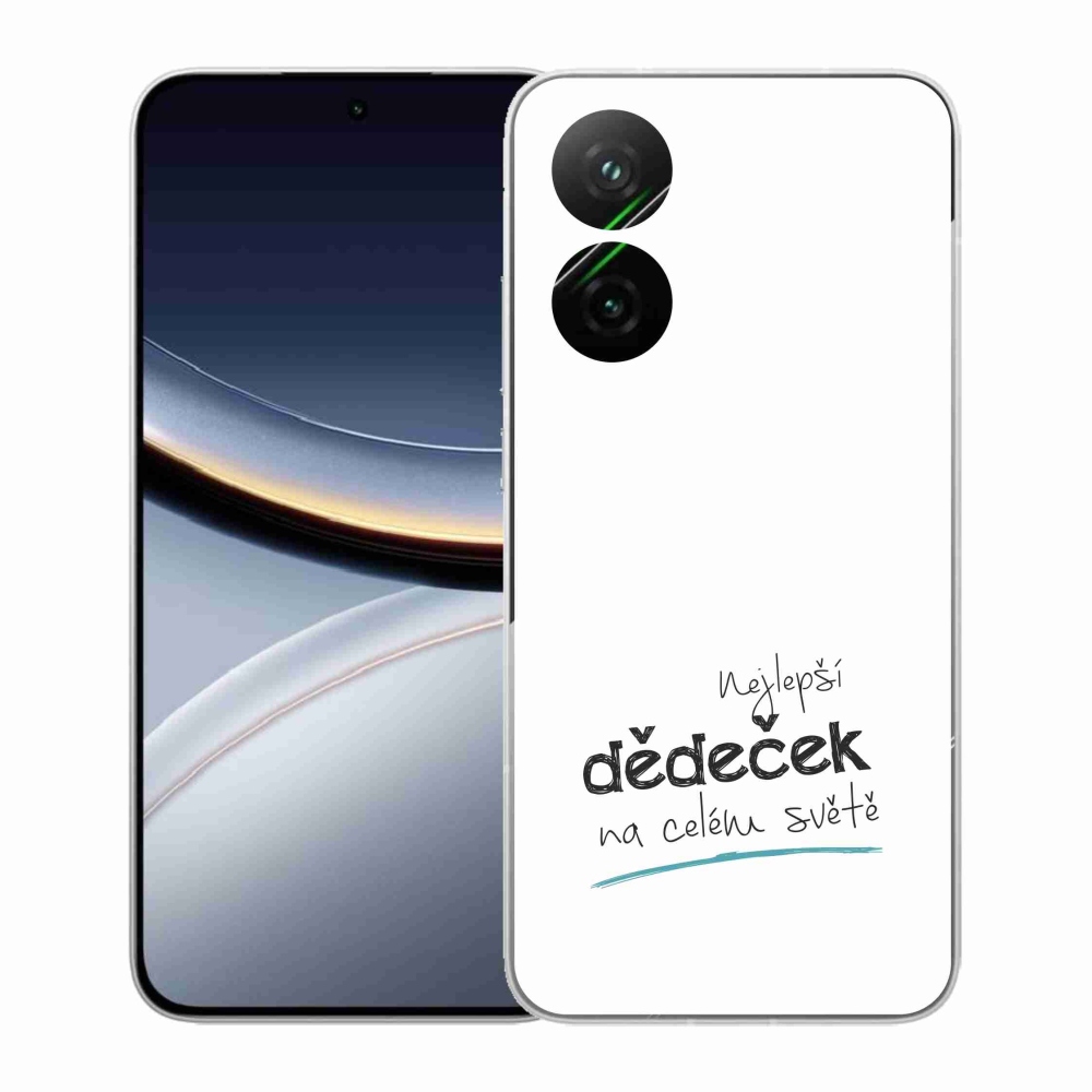 Gelový kryt mmCase na Xiaomi Poco F7 5G - nejlepší dědeček 3 bílé pozadí