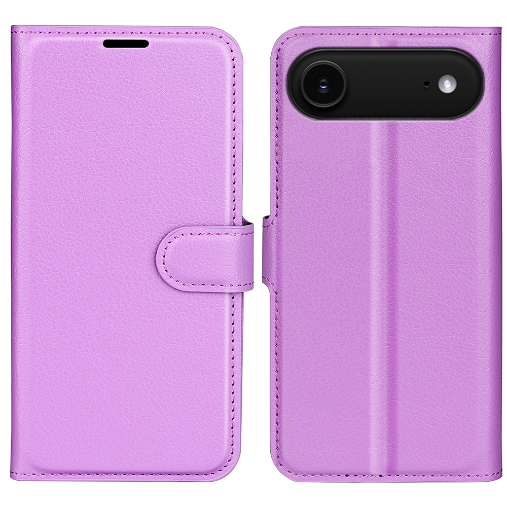 Litchi knížkové pouzdro na iPhone 17 Air - fialové