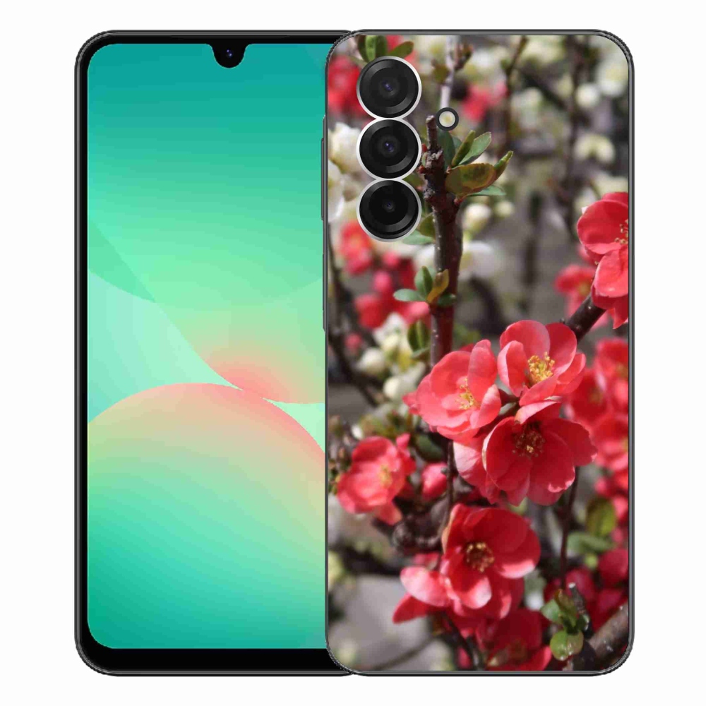 Gelový kryt mmCase na Samsung Galaxy A26 5G - červené květy