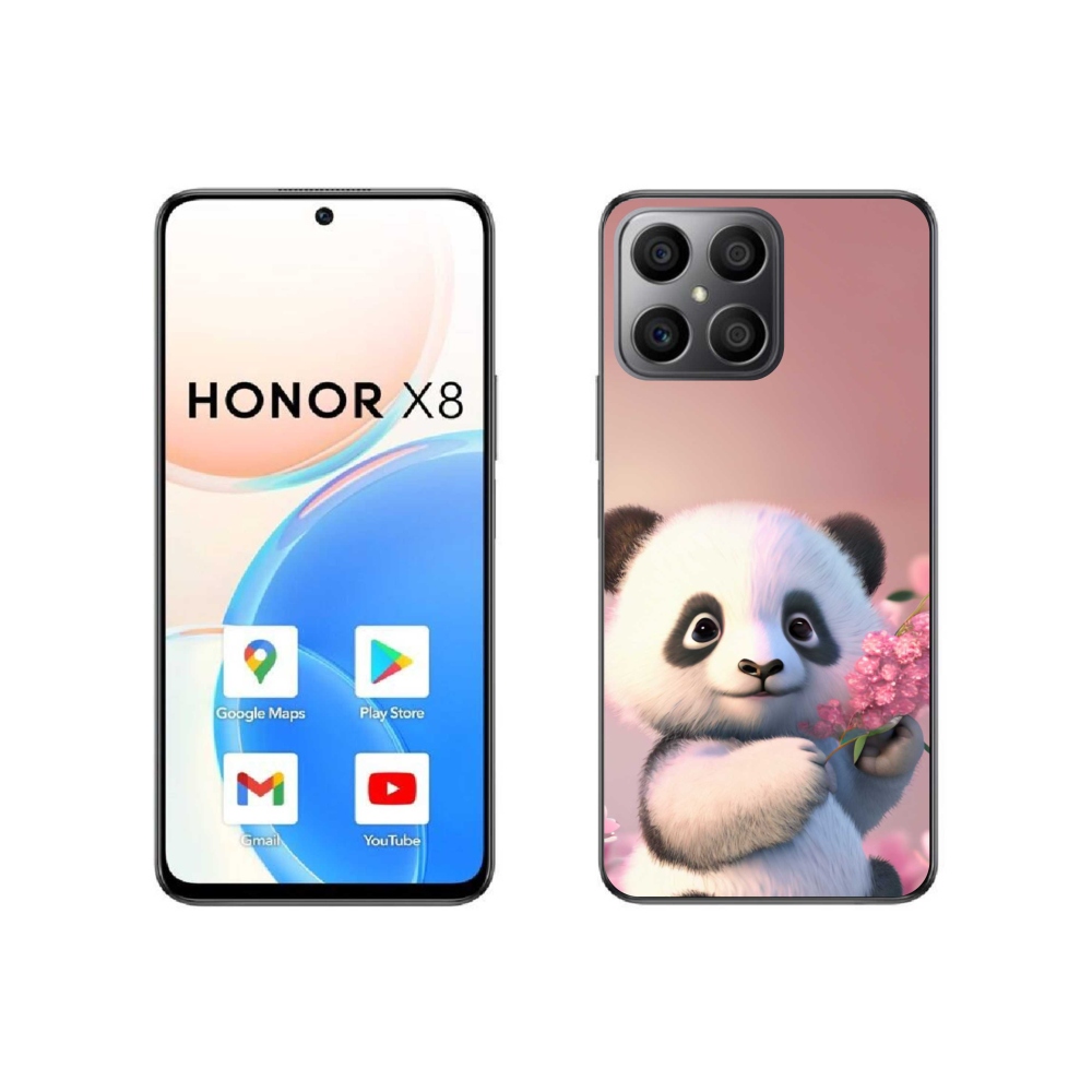 Gelový kryt mmCase na Honor X8 4G - roztomilá panda