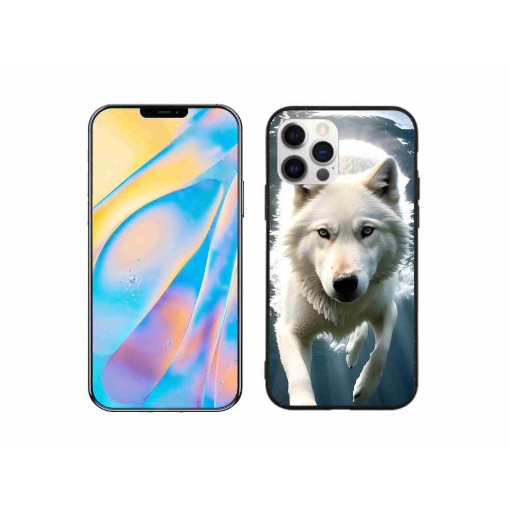 Gelový kryt mmCase na iPhone 12 Pro - bílý vlk