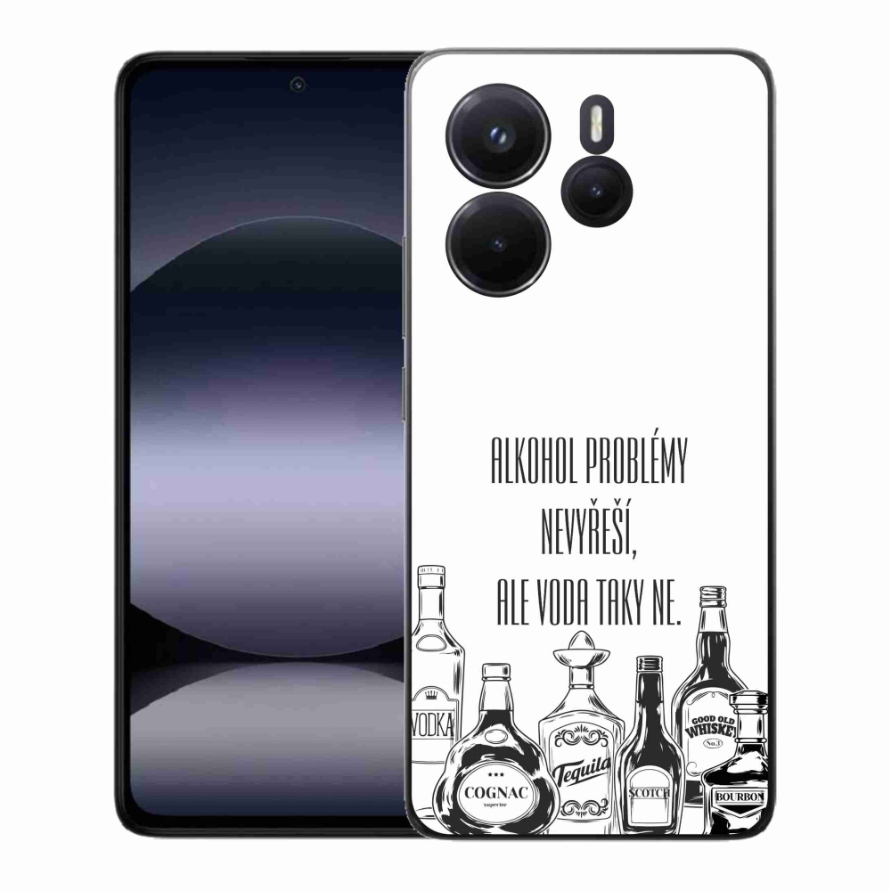 Gelový kryt mmCase na Xiaomi Redmi Note 14 - vtipný text bílé pozadí