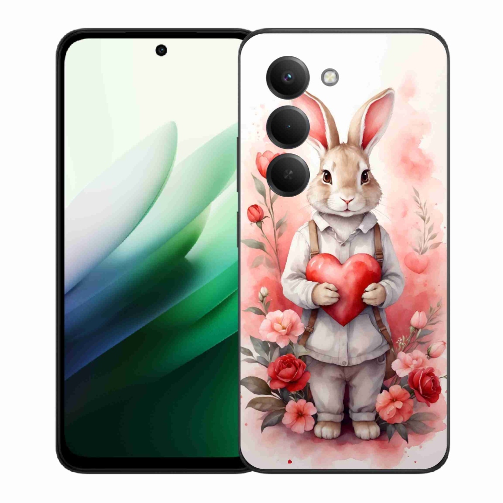 Gelový kryt mmCase na Xiaomi Redmi 15 5G (169mm) - zajíc se srdíčkem