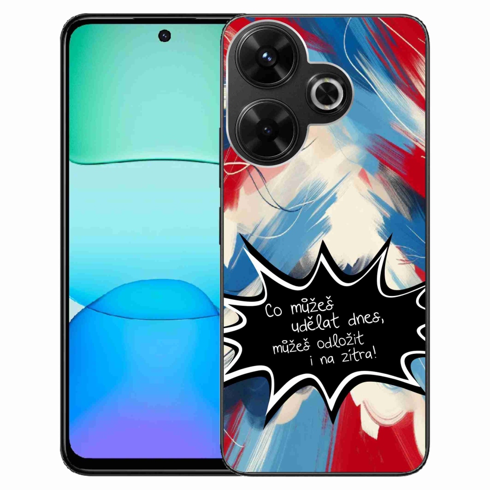 Gelový kryt mmCase na Xiaomi Redmi 13 4G/Poco M6 4G  - vtipný text 9 černé pozadí