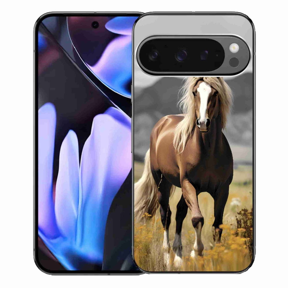 Gelový kryt mmCase na Google Pixel 9 Pro XL - hnědý kůň 1