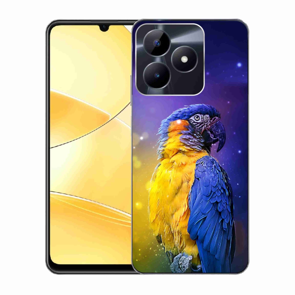 Gelový obal mmCase na Realme C51/C53 - papoušek ara 1