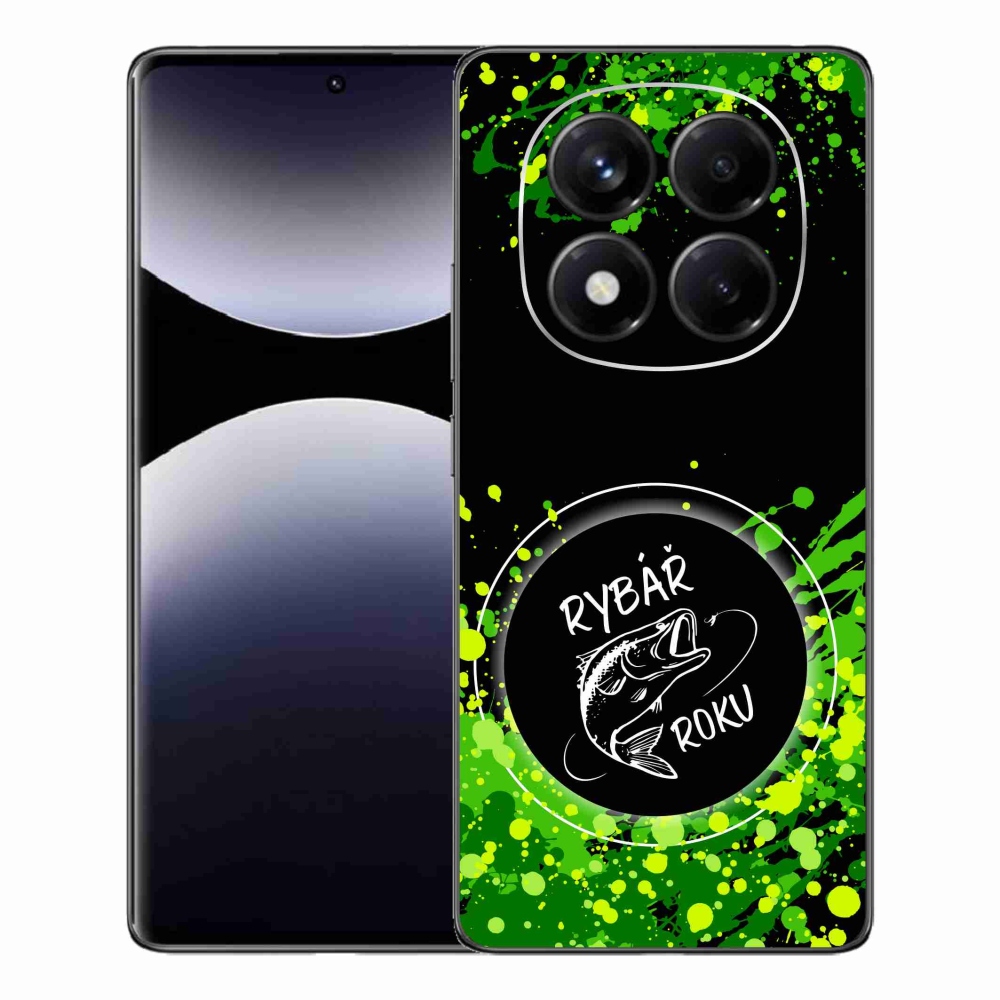 Gelový kryt mmCase na Xiaomi Redmi Note 14 Pro - rybář roku černé pozadí