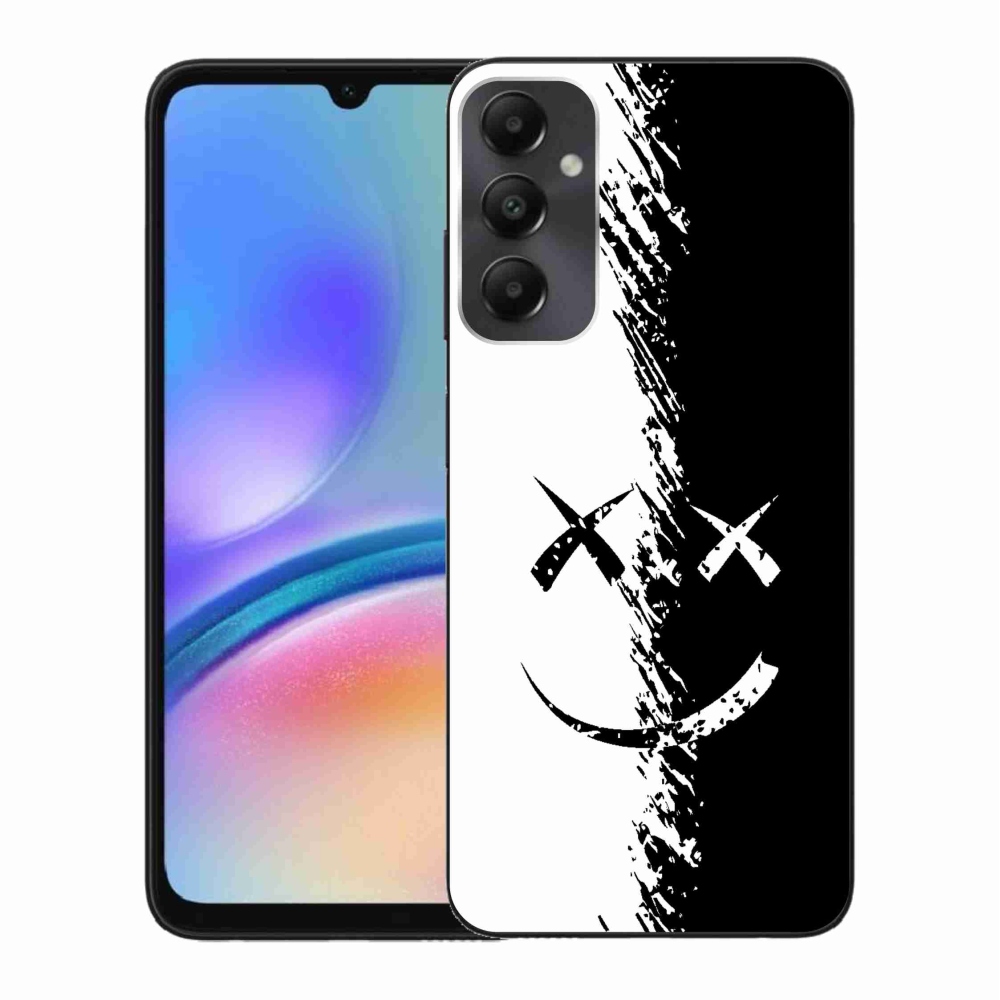 Gelový kryt mmCase na Samsung Galaxy A05s - černobílý smajlík