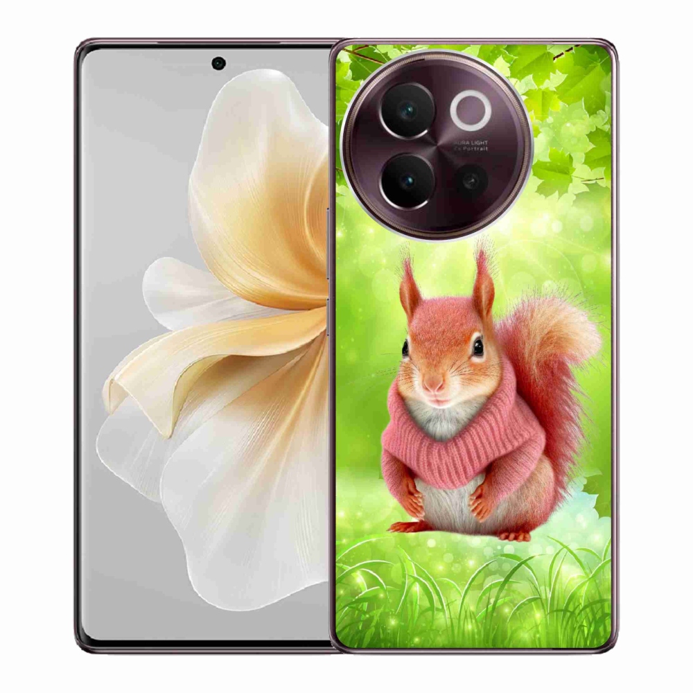 Gelový kryt mmCase na Vivo V40 Lite 5G - veverka ve svetru