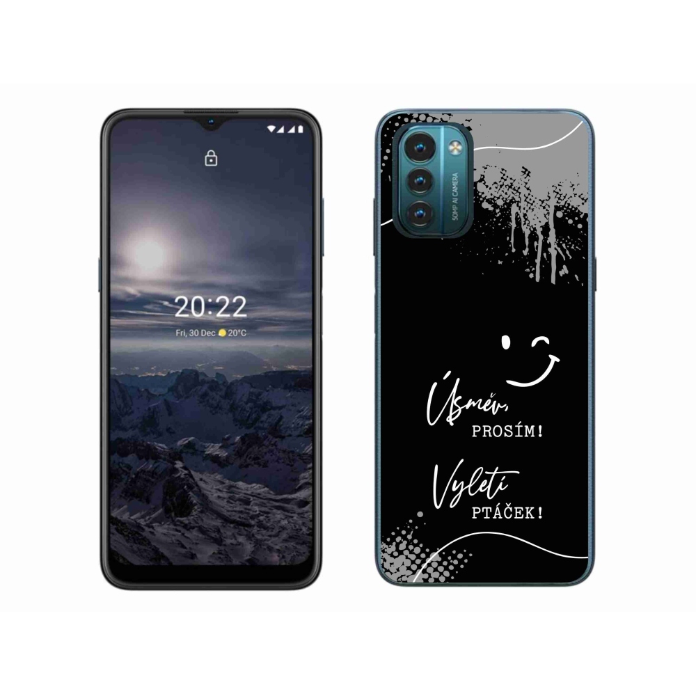 Gelový kryt mmCase na Nokia G11/G21 - vtipný text 4 černé pozadí