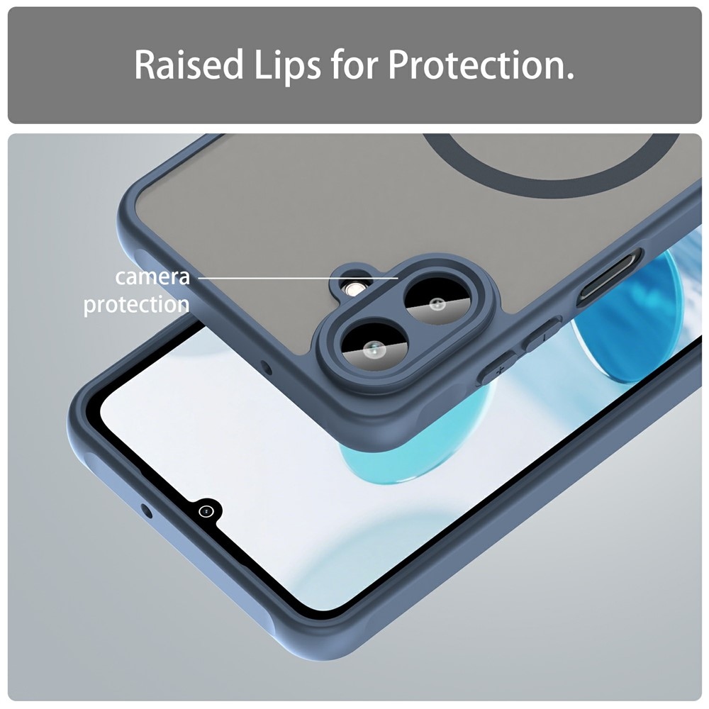 Case matný gelový obal s MagSafe na Samsung Galaxy A07 4G - modrý