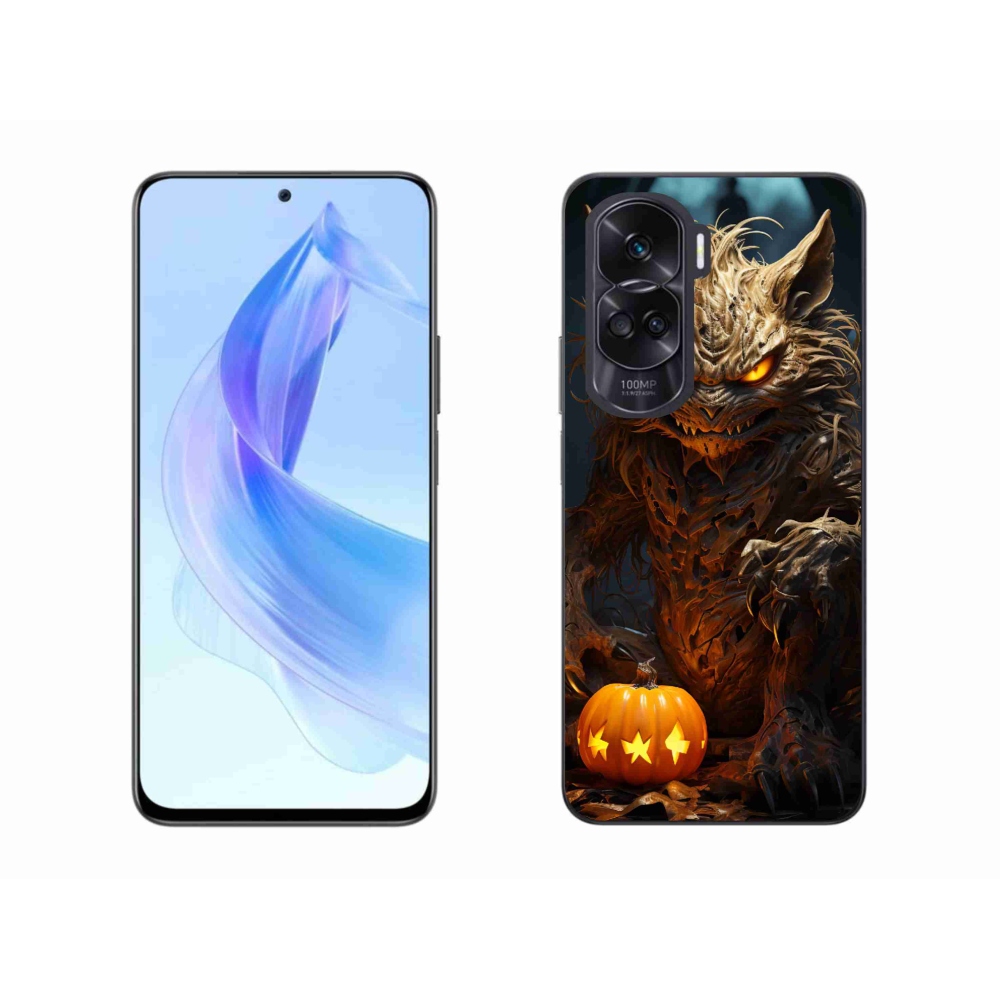 Gelový kryt mmCase na Honor 90 Lite - halloweenská příšera