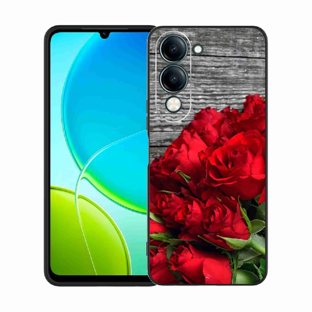 Gelový kryt mmCase na Vivo Y29s 5G - červené růže