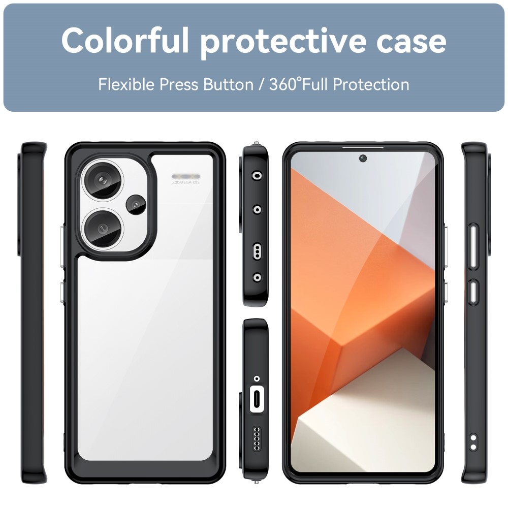 Gelový obal s pevnými zády na Xiaomi Redmi Note 13 Pro+ 5G - černý