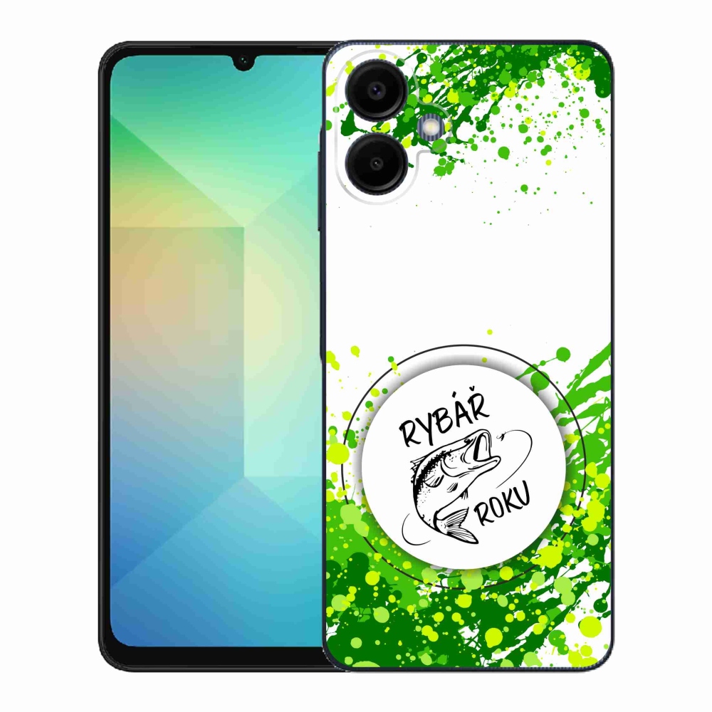 Gelový kryt mmCase na Samsung Galaxy A06 4G - rybář roku bílé pozadí