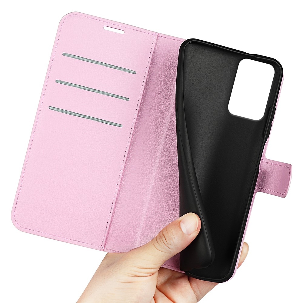 Litchi knížkové pouzdro na Motorola Moto G85 5G - růžové