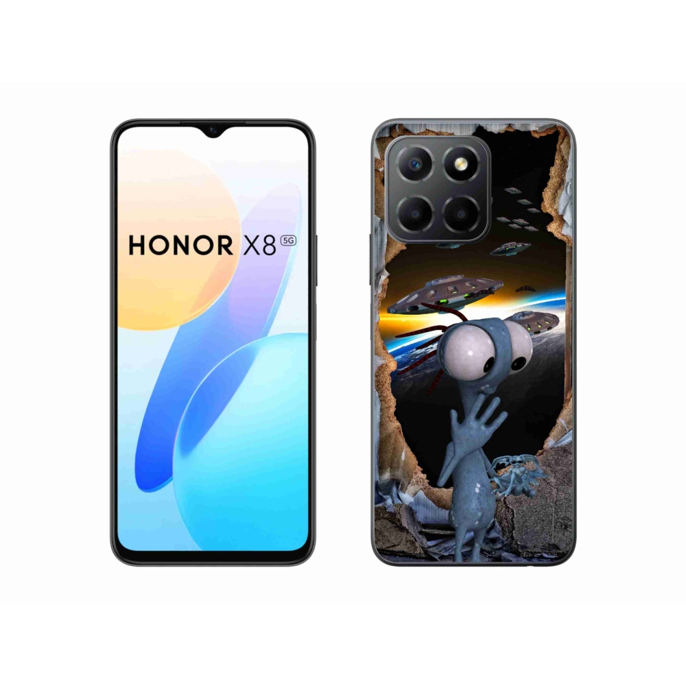 Gelový kryt mmCase na Honor X8 5G - mimozemšťan