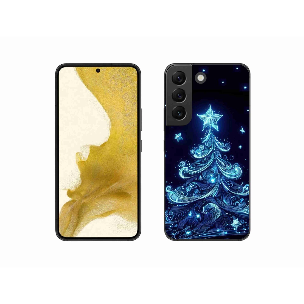 Gelový kryt mmCase na Samsung Galaxy S22 5G - neonový vánoční stromek 4