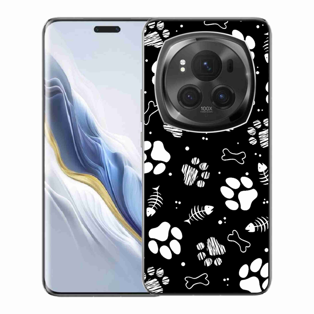 Gelový kryt mmCase na Honor Magic 6 Pro 5G - psí tlapky