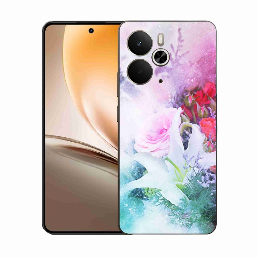 Gelový kryt mmCase na Realme 14 5G - květiny 4